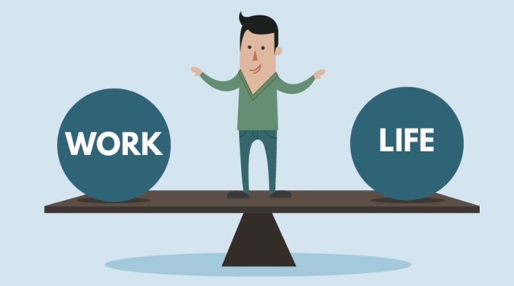 Image representing work-life balance in website development, showcasing a harmonious blend of work and personal life in a fast-paced environment.